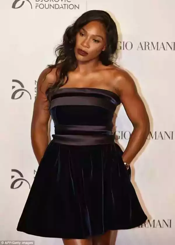 Serena Williams Stuns In Strapless Top At Charity Gala In Italy